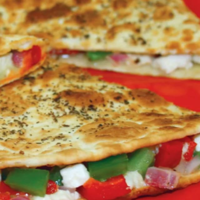 Gluten-Free Mediterranean Quesadilla.