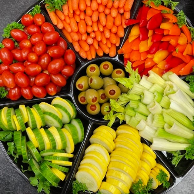 Vegetable Dip Tray.
